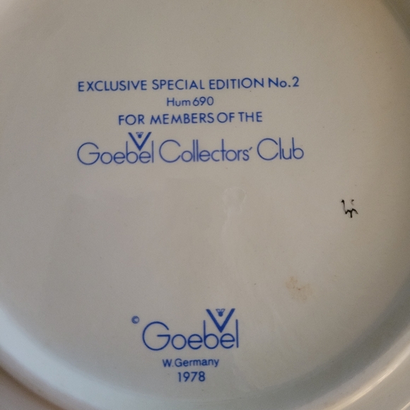 Geobel Hummel Plaque Collectors Clueb 1978 Hum 690 - Picture 6 of 10